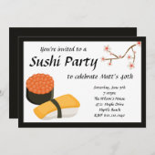 Invitation à la fête du Sushi (Devant / Derrière)