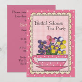 Invitation à la fête du thé à la Fête des mariées  (Devant / Derrière)