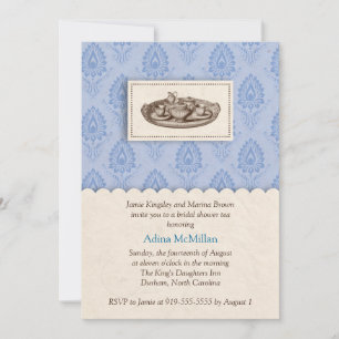 Invitation à la fête du thé au daman bleu