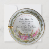 Invitation à la fête du thé baby shower (Devant)