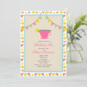 Invitation à la fête du thé d'anniversaire (Debout devant)