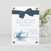 Invitation à la fête du thé d'anniversaire (Debout devant)