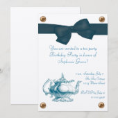 Invitation à la fête du thé d'anniversaire (Devant / Derrière)
