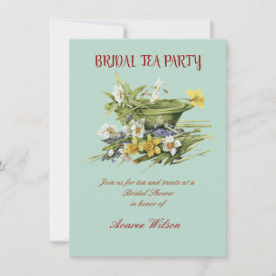Invitation à la fête du thé de la nuptiale