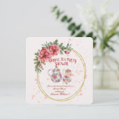 Invitation à la fête du thé de la nuptiale (Debout devant)