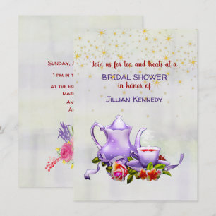 Invitation à la fête du thé de la nuptiale