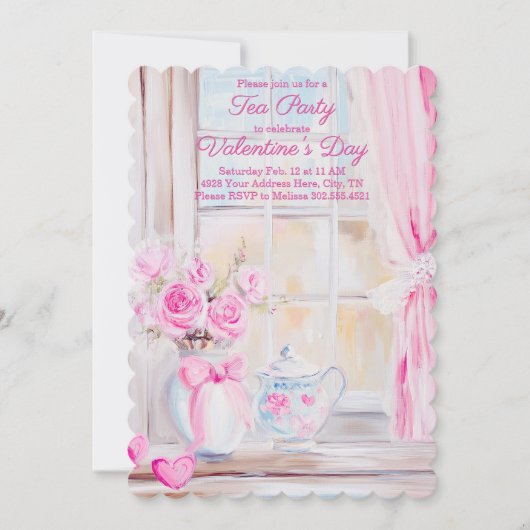 Invitation à la fête du thé de la Saint-Valentin (Devant)