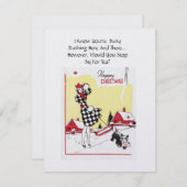 Invitation à la fête du thé de Noël (Devant / Derrière)