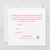 Invitation à la fête du thé de vacances (Dos)