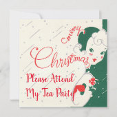 Invitation à la fête du thé de vacances (Devant)