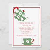 Invitation à la fête du thé de vacances (Devant)