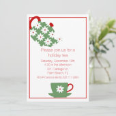 Invitation à la fête du thé de vacances (Debout devant)