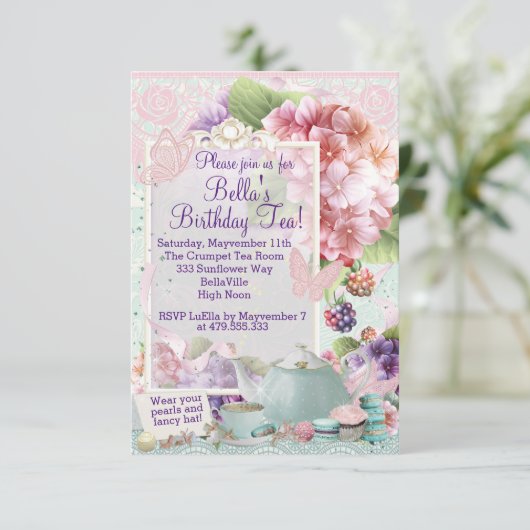 Invitation à la fête du thé du jardin (Debout devant)