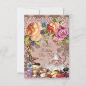 Invitation à la fête du thé du jardin (Dos)