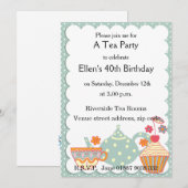 Invitation à la fête du thé et des gâteaux (Devant / Derrière)