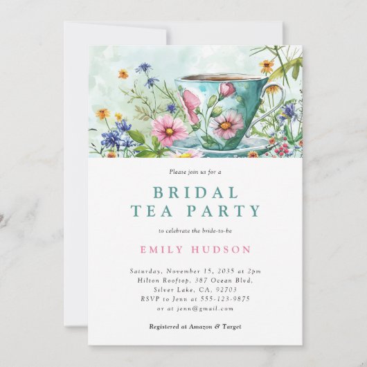 Invitation à la fête du thé floral (Devant)