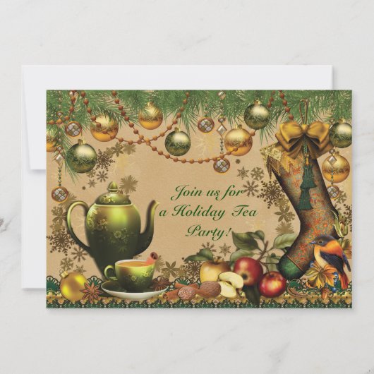 Invitation à la Fête du Thé Noël (Dos)