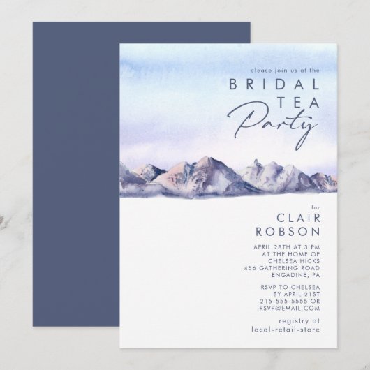 Invitation à la fête du thé nuptial du coucher du (Devant / Derrière)