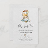 Invitation à la fête du thé par-thé (Devant / Derrière)