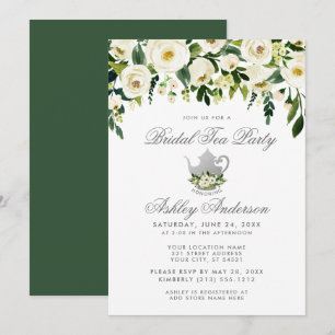 Invitation à la fête du thé vert floral