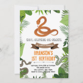 Invitation à la fête du thème Serpent (Devant)