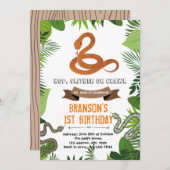 Invitation à la fête du thème Serpent (Devant / Derrière)