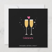 Invitation à la fête du toast de Champagne (Dos)
