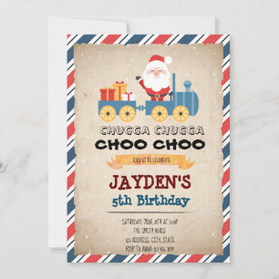 Invitation à la fête du train de Noël