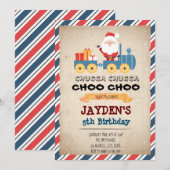 Invitation à la fête du train de Noël (Devant / Derrière)