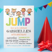Invitation à la fête du Trampoline anniversaire