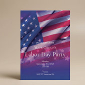 Invitation à la fête du Travail avec drapeau améri