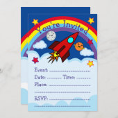 Invitation à la fête du vaisseau spatial (Devant / Derrière)