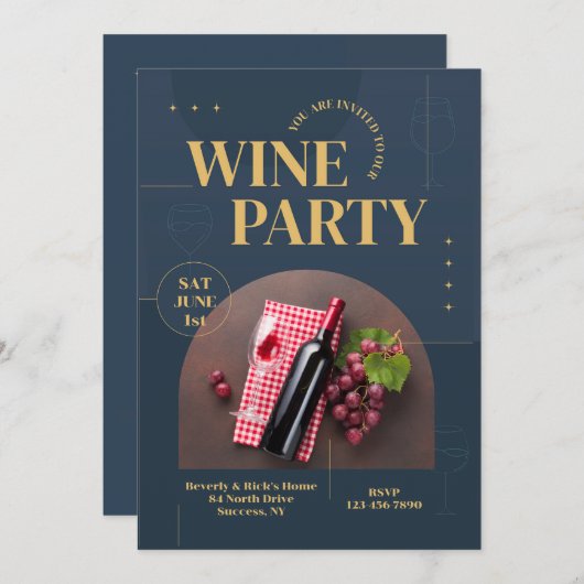 Invitation à la fête du vin (Devant / Derrière)