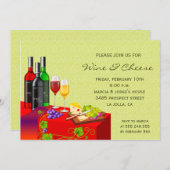 Invitation à la fête du vin et du fromage (Devant / Derrière)