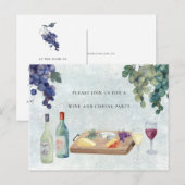 Invitation à la fête du vin et du fromage (Devant / Derrière)