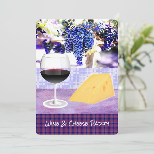 Invitation à la fête du vin et du fromage (Debout devant)