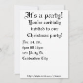 Invitation à la fête du violet/zèbre (Dos)