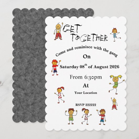 Invitation à la fête d'un ami (Devant / Derrière)