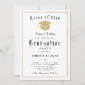 invitation à la fête élégante de remise de diplôme (Devant)