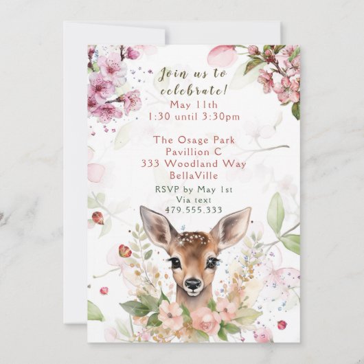 Invitation à la fête en forêt (Dos)