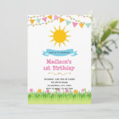 Invitation à la fête ensoleillée d'été (Debout devant)