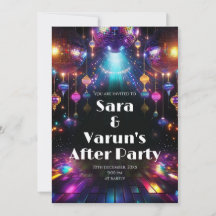 Invitation à la fête et au mariage de jeunes Indie