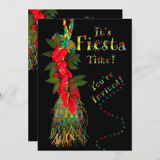 Invitation à la fête Fiesta, Hot Chili Peppers (Devant / Derrière)