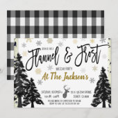 Invitation à la fête Flannel et Frost (Devant / Derrière)