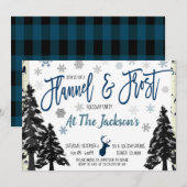 Invitation à la fête Flannel et Frost (Devant / Derrière)