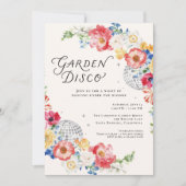 Invitation à la Fête Florale de Jardin Disco (Devant)