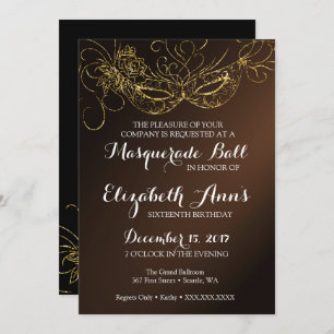 Invitation à la fête foraine Masquerade 5x7