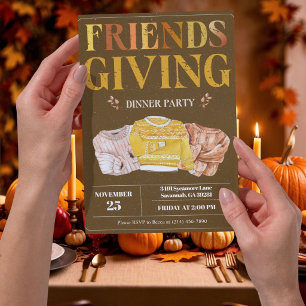 Invitation à la fête Friendsgiving Sweater Weather