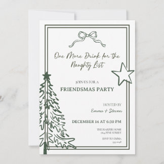 Invitation à la fête Friendsmas