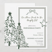 Invitation à la fête Friendsmas (Devant / Derrière)
